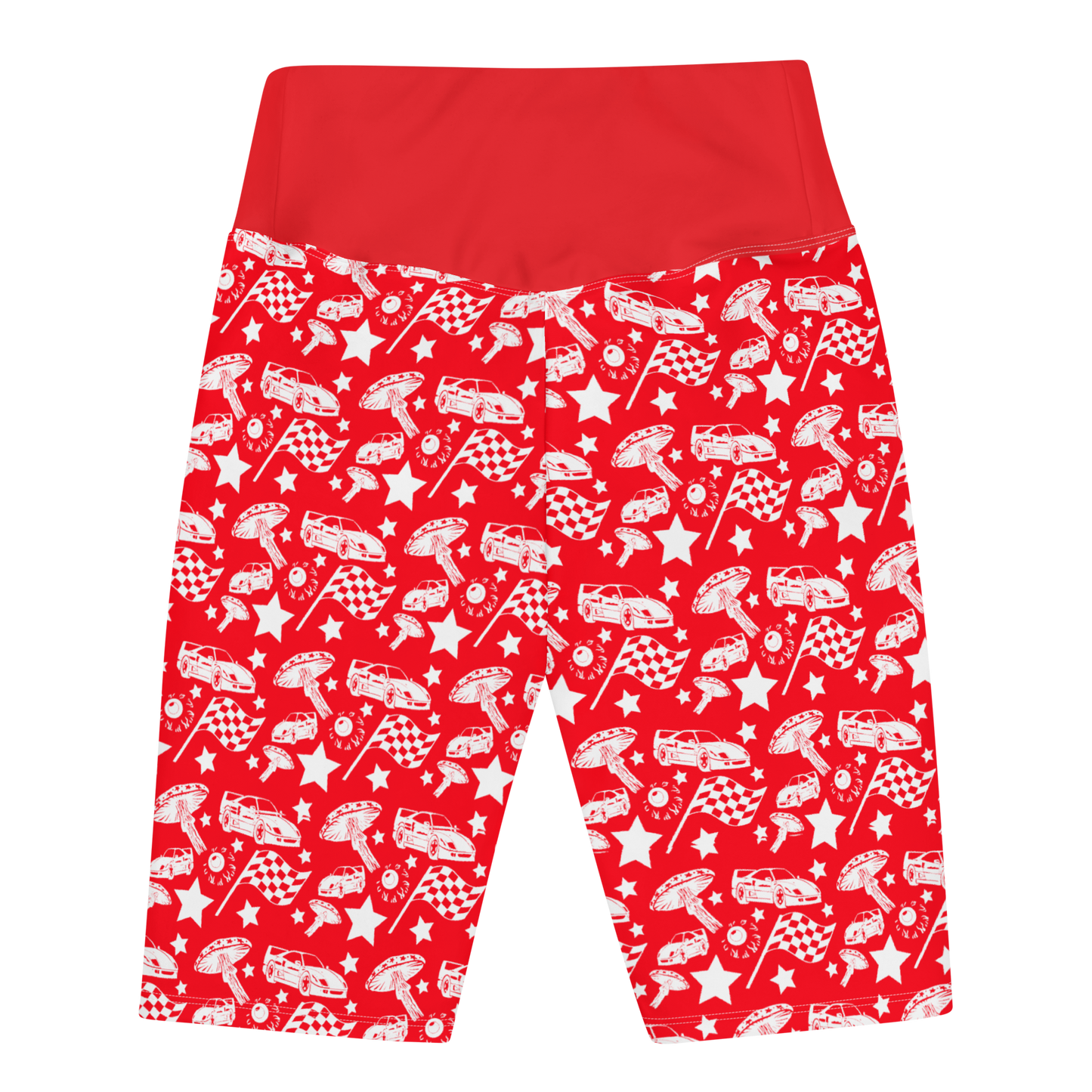 Amanita Biker Shorts in Red
