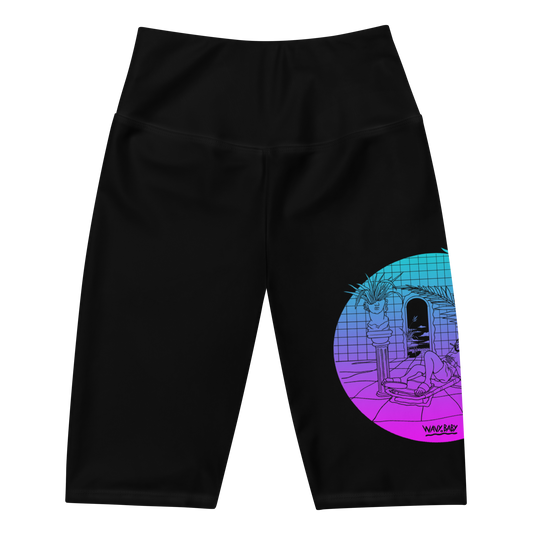 Wavy Baby Biker Shorts in Black