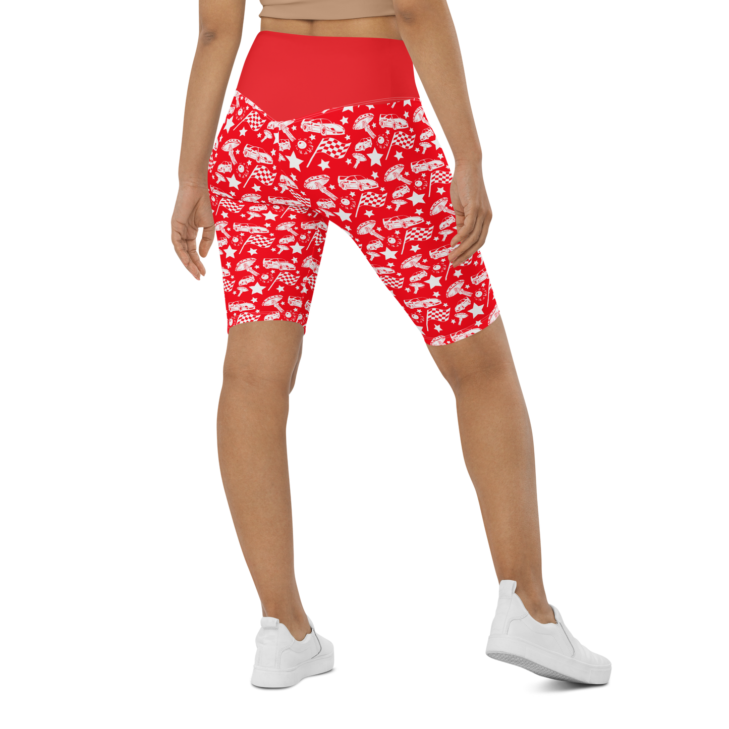 Amanita Biker Shorts in Red