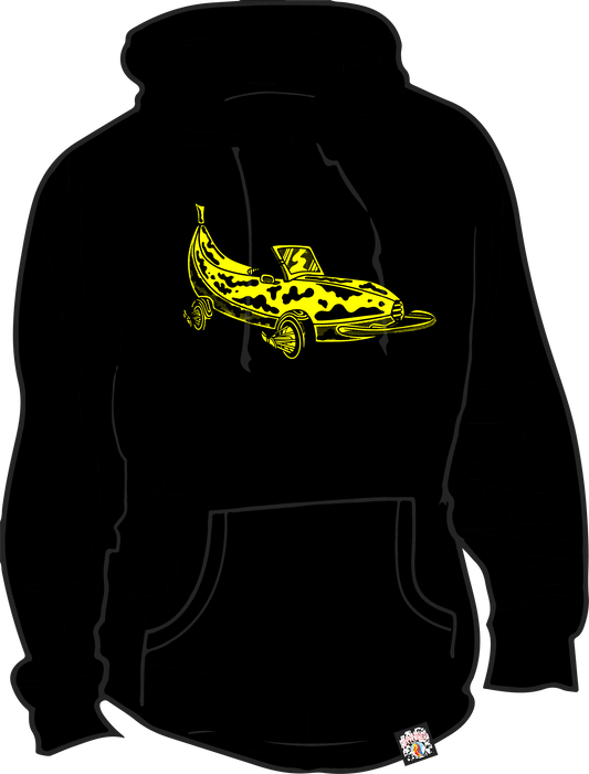 Banana Car Hoodie in Black