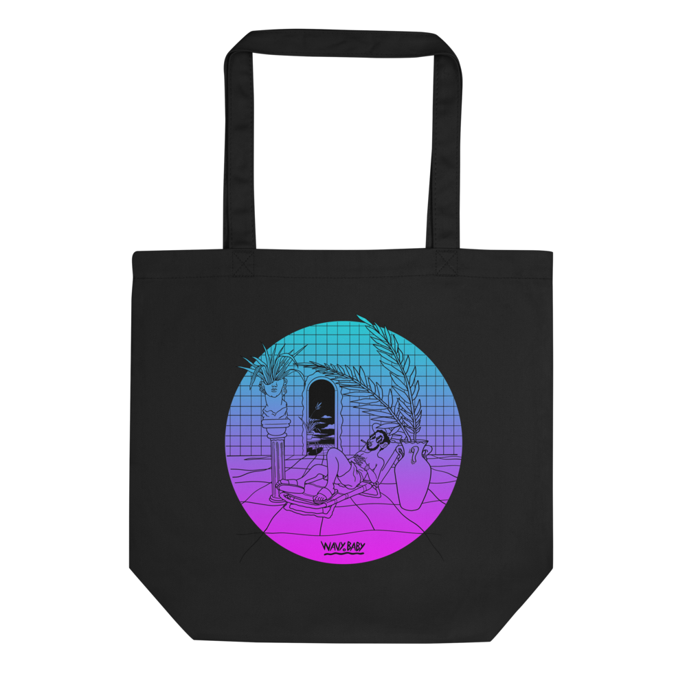 Wavy Baby Tote Bag in Black