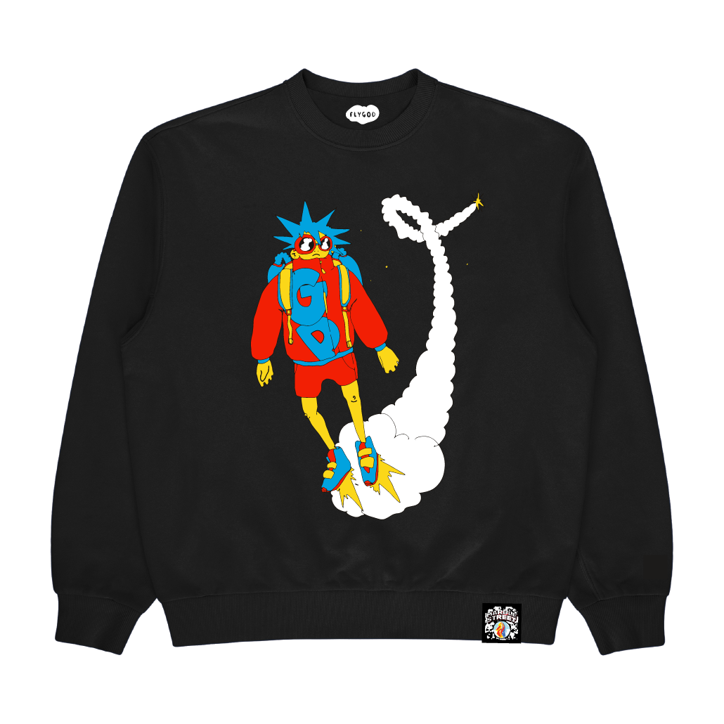 Fly God Crewneck in Black