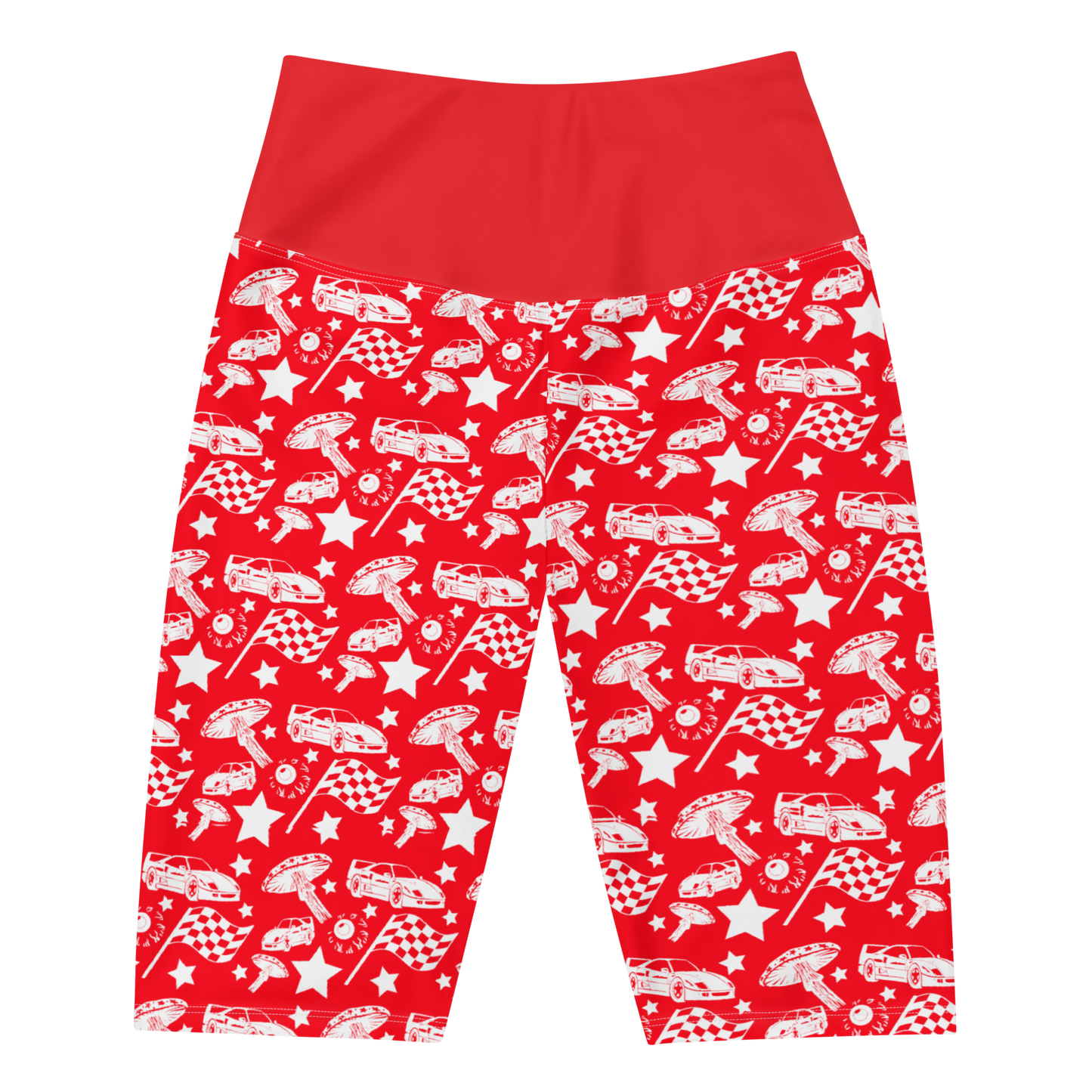 Amanita Biker Shorts in Red