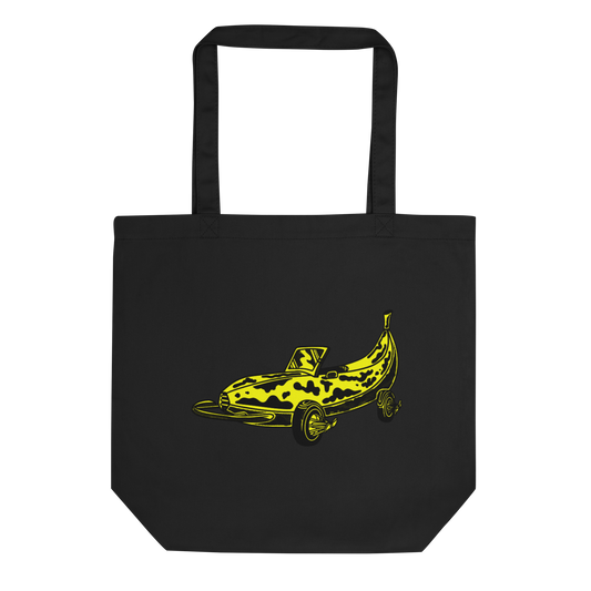 Banana Car Tote Bag in Yellow